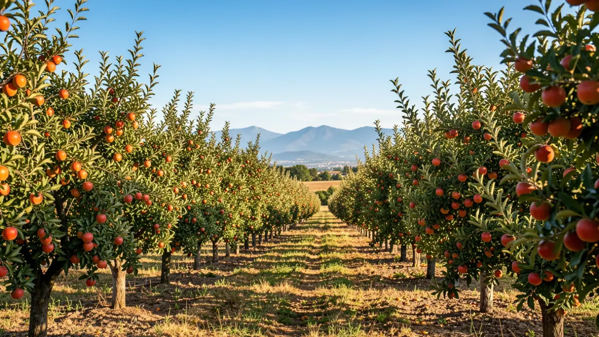 Imatge genèrica de camps de fruiters a Lleida.