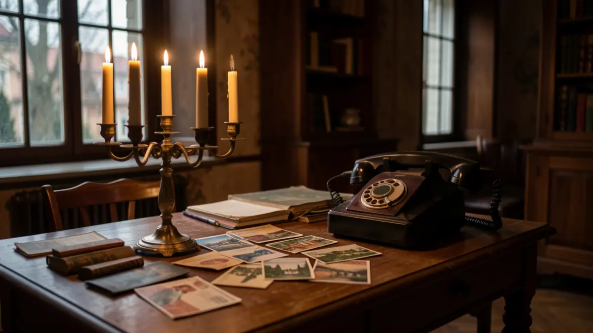 Generic image of an exhibition on hotel origins with antique objects.