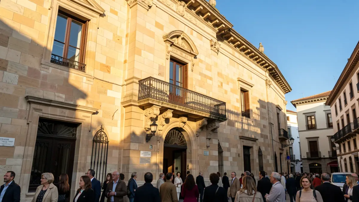 Generic image of a Catalan town hall in the afternoon light.