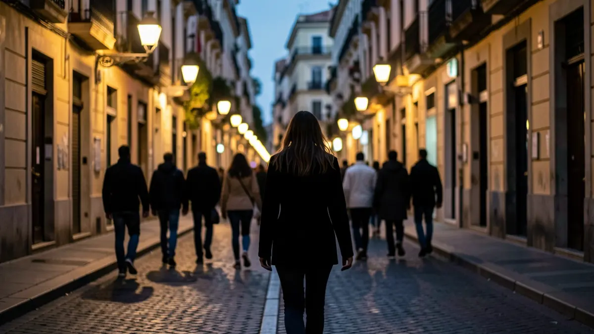 Imatge genèrica d'una noia caminant per un carrer de Barcelona.