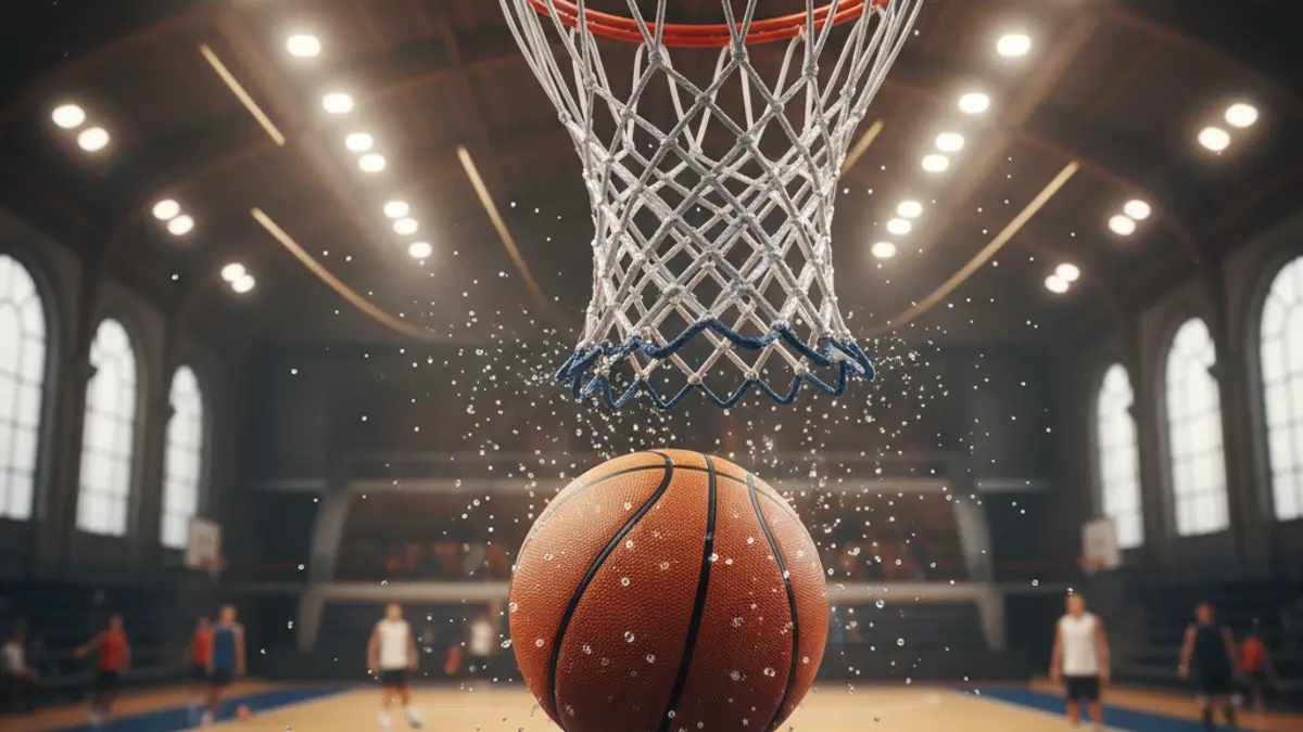 Imatge genèrica d'una cistella de bàsquet durant un partit.