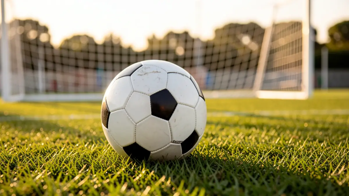Imatge genèrica d'una pilota de futbol sobre gespa.