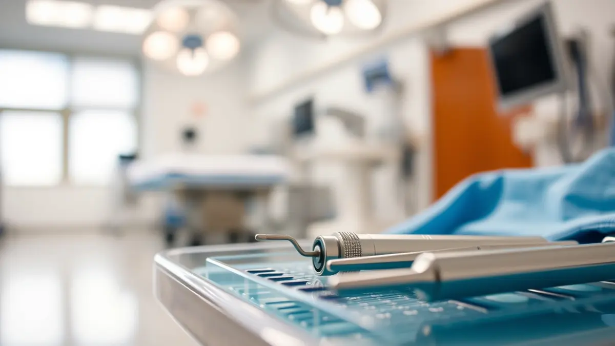 Generic image of medical instruments on a sterile tray.