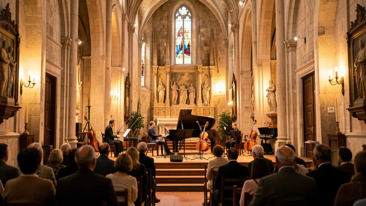 Generic image of a stage for a classical music concert.