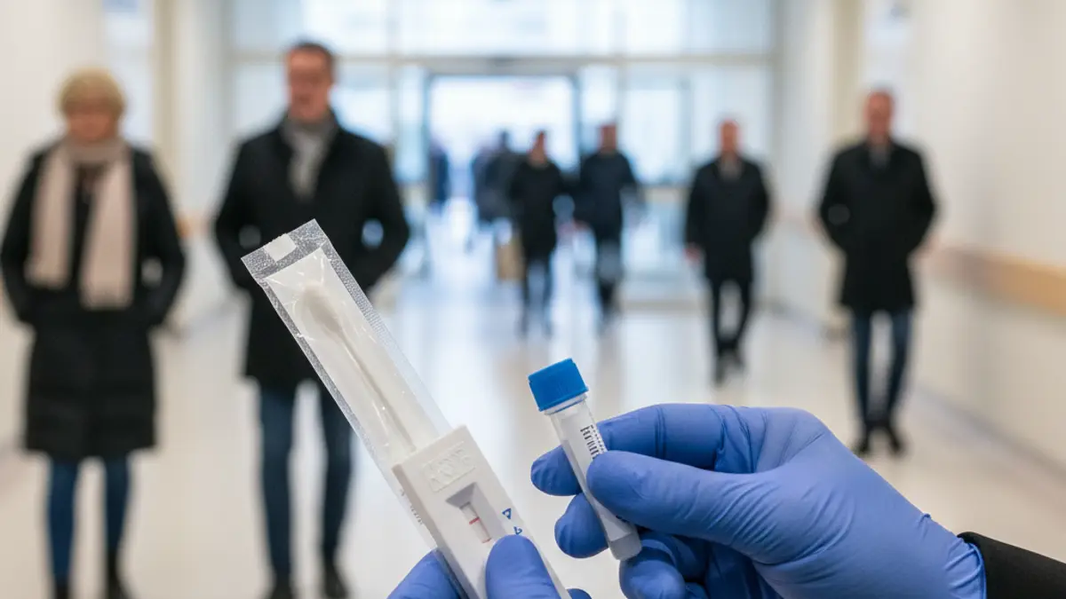Imatge genèrica d'un test PCR en un entorn mèdic.