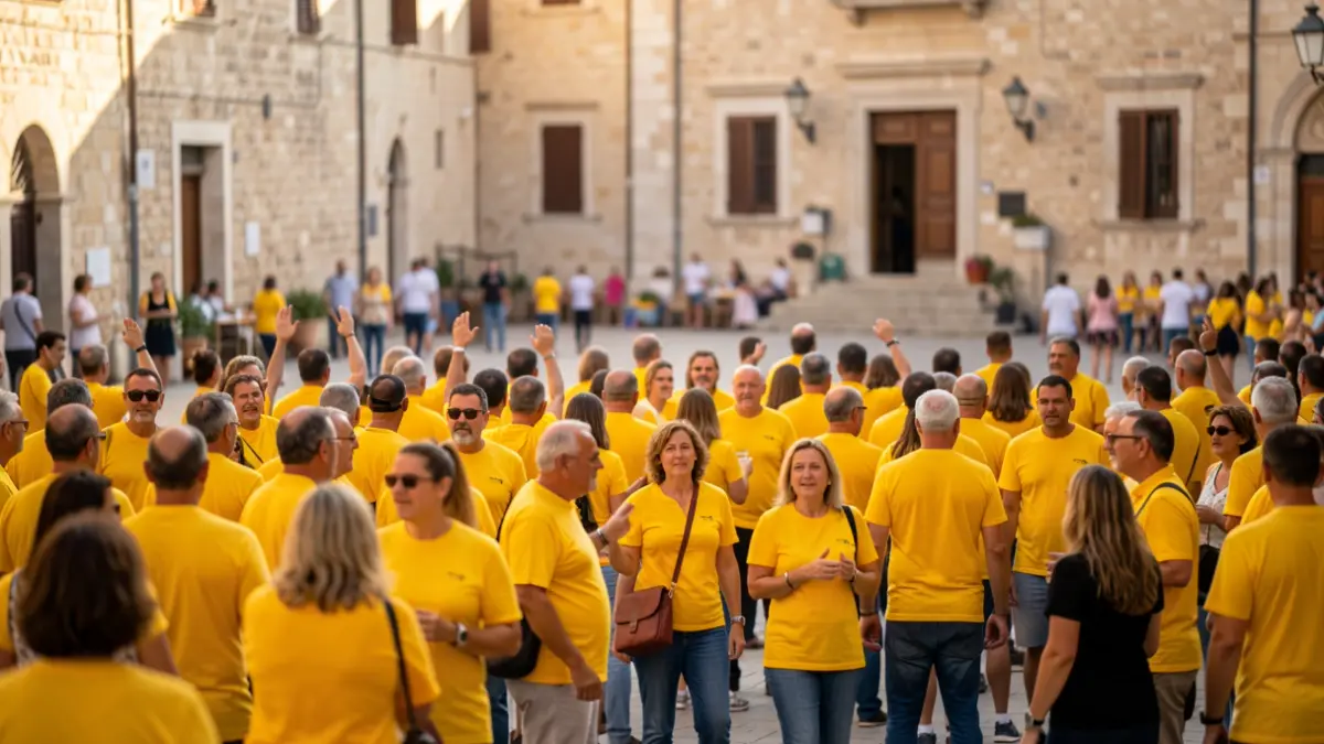 Teachers' protest in the streets of Girona.