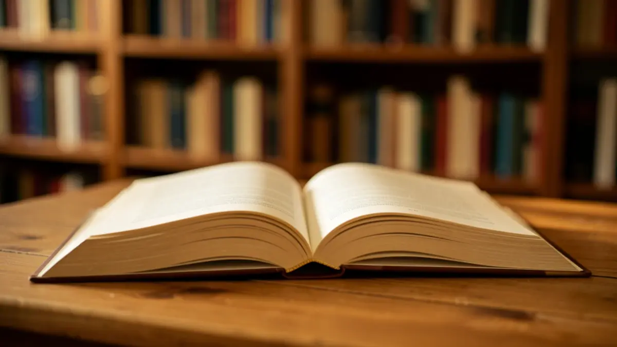 Generic image of an open book on a table.
