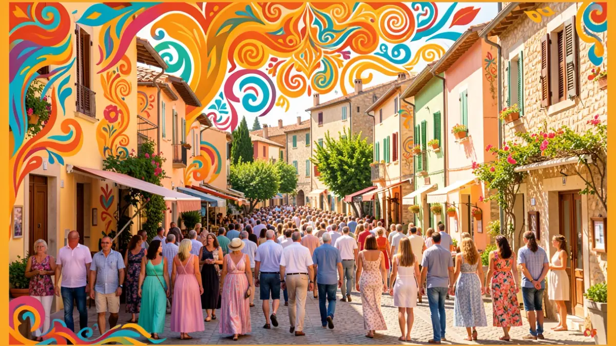 Imatge genèrica d'un disseny de cartell per a una festa major.
