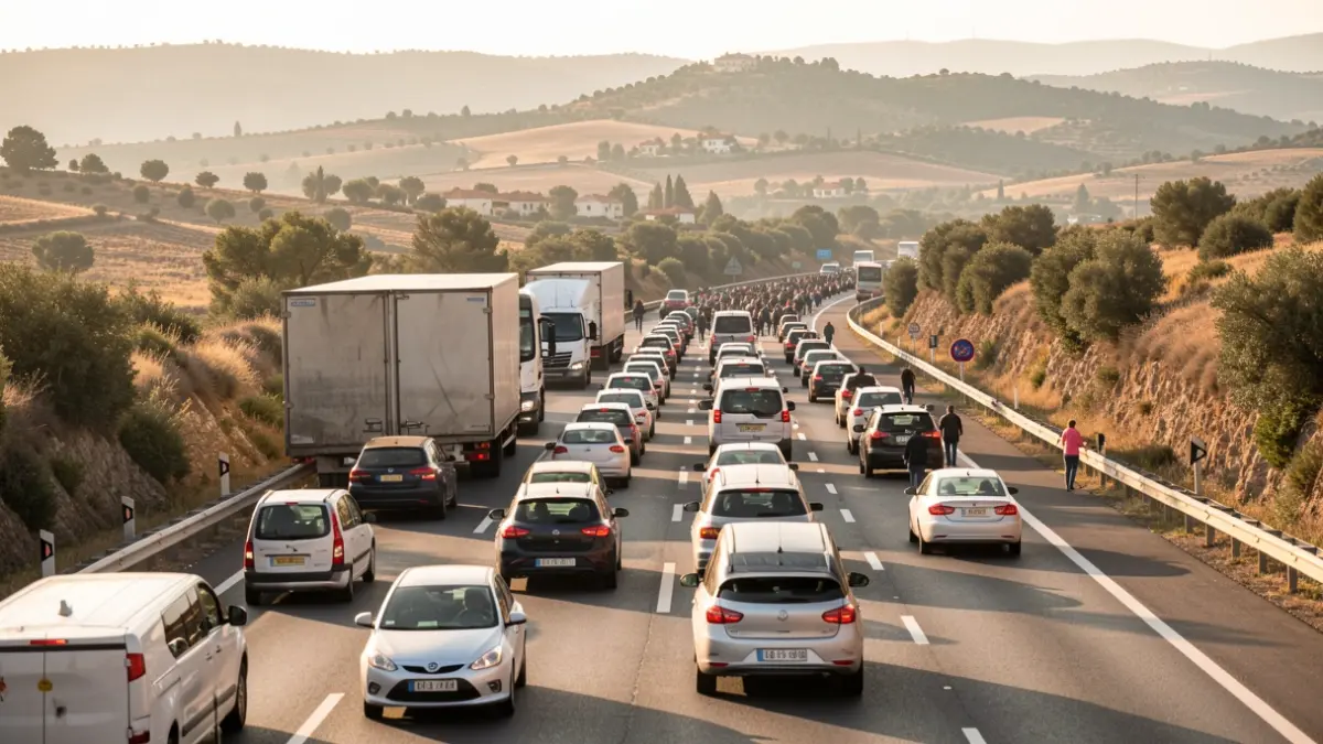 Generic image of traffic on the AP-7 in Catalonia.