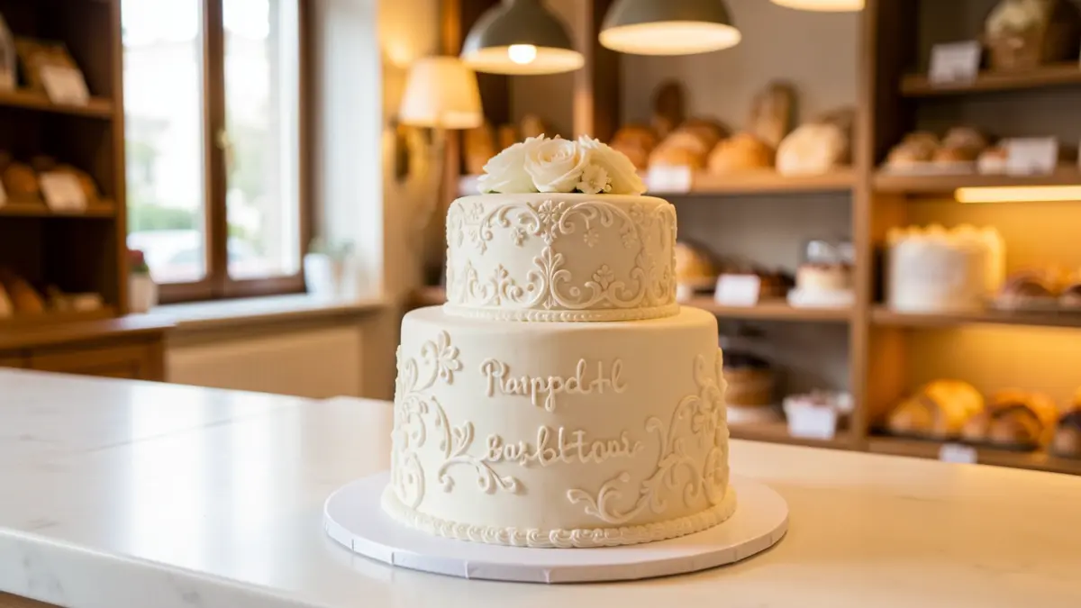 Imagen de un pastel personalizado y decorado con detalle.