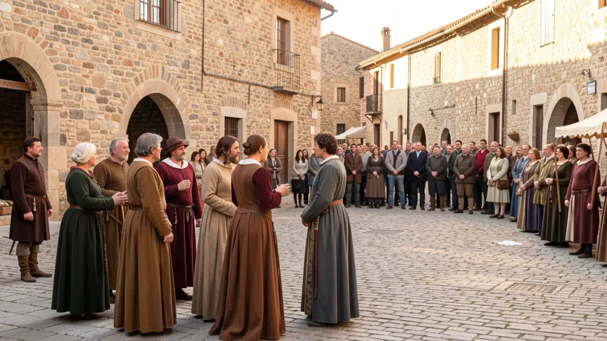 Imatge genèrica d'una recreació històrica en un poble català.
