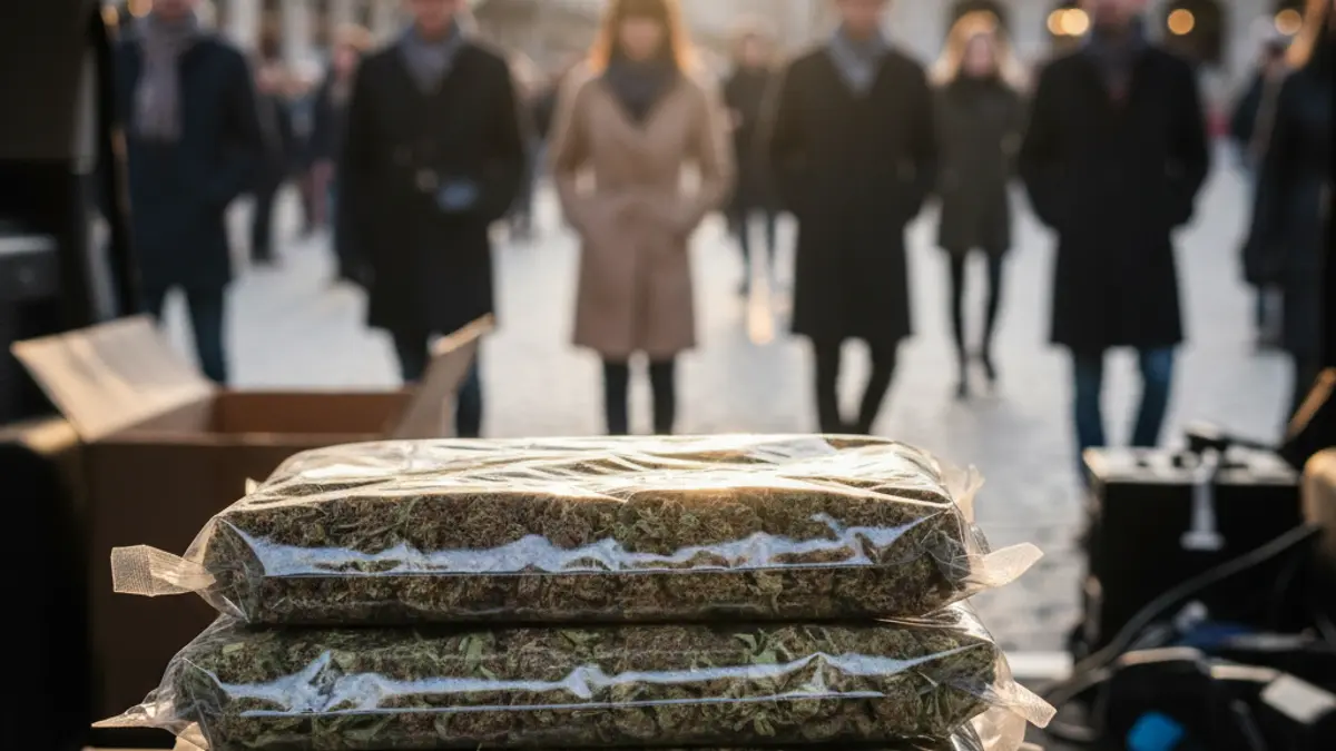 Imatge genèrica de paquets de marihuana confiscada.