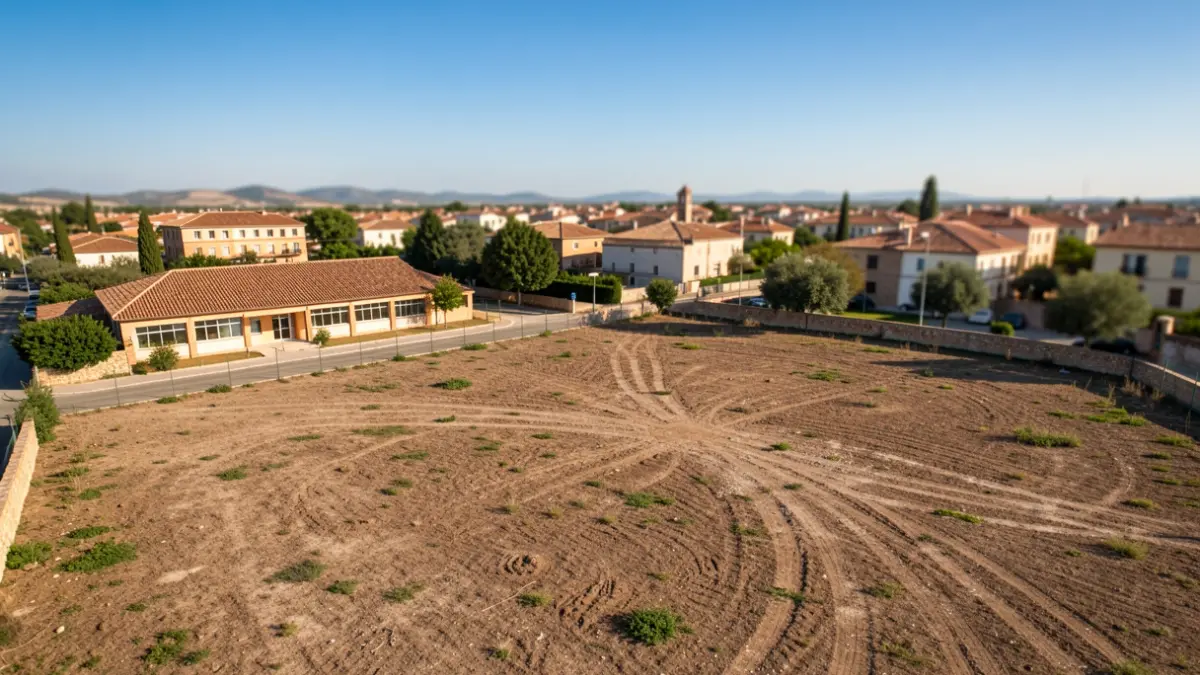 Aerial view of a municipal plot in Solsona.
