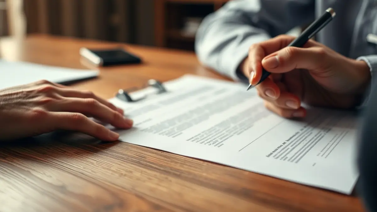Generic image of a hand writing on a document, symbolizing planning and collaboration.