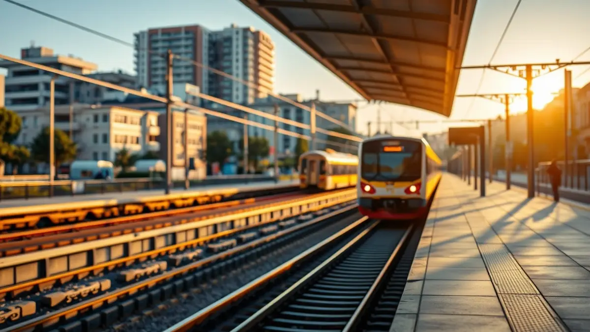 Imatge genèrica d'una estació de tren amb un comboi arribant.