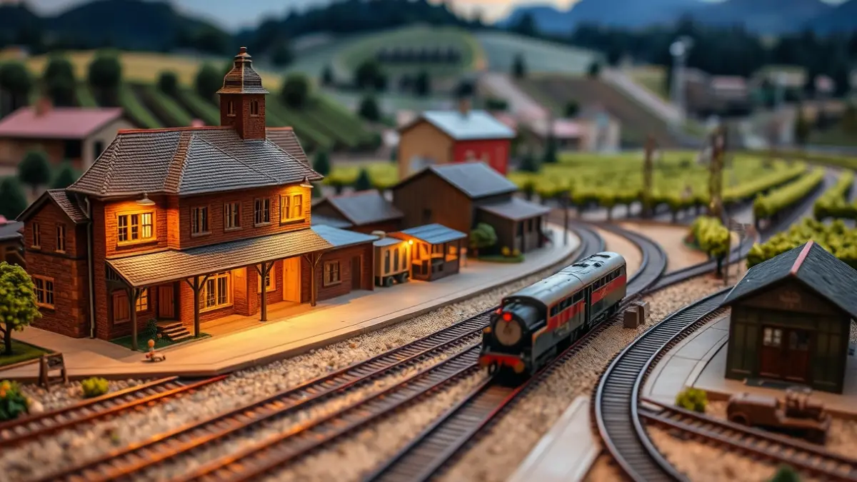 Maqueta detallada de l'antiga estació de tren de l'Arboç