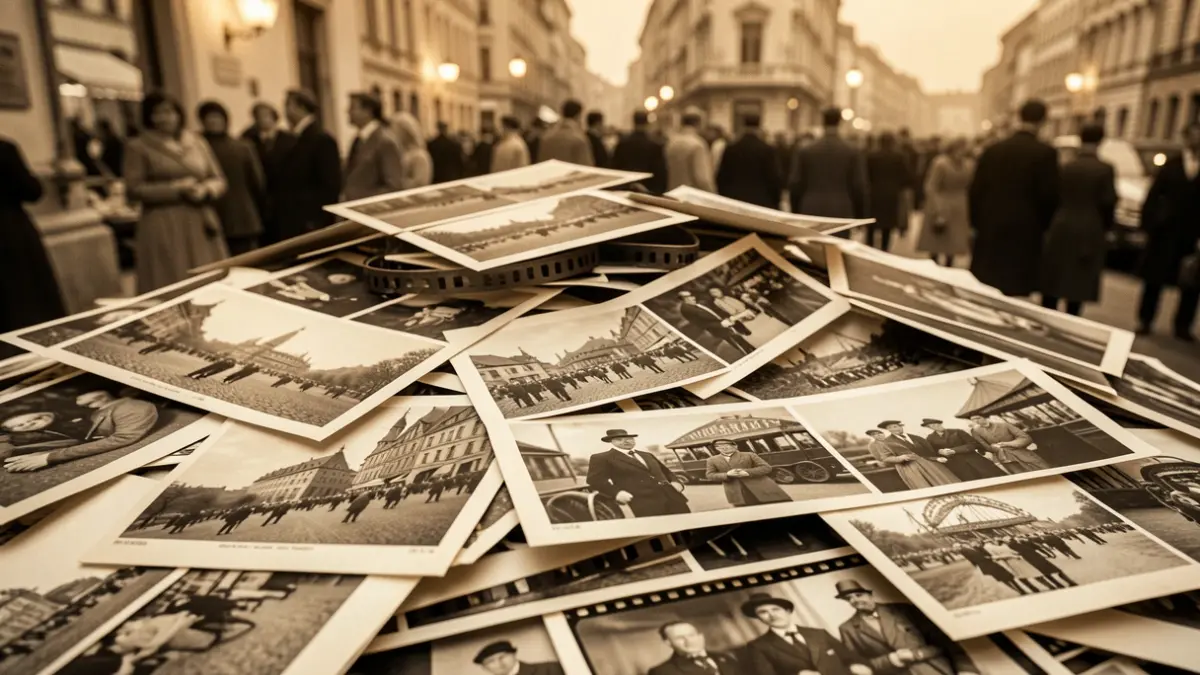 Generic image of old photographs and film reels.