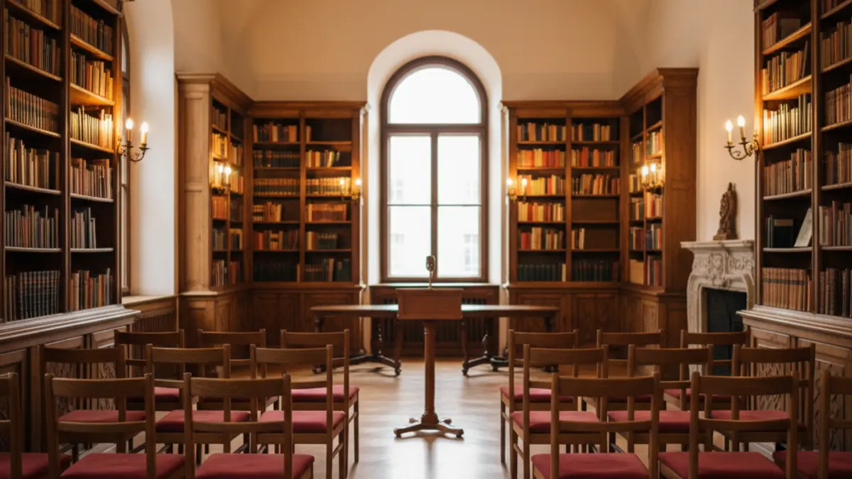 Generic image of a meeting room or assembly of a cultural association.