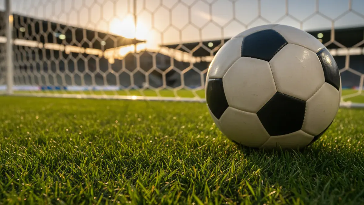 Imatge genèrica d'una pilota de futbol sobre la gespa d'un camp.