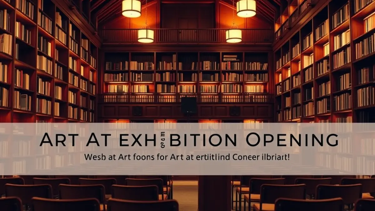 Imatge genèrica d'una sala d'exposicions o biblioteca amb il·luminació càlida.