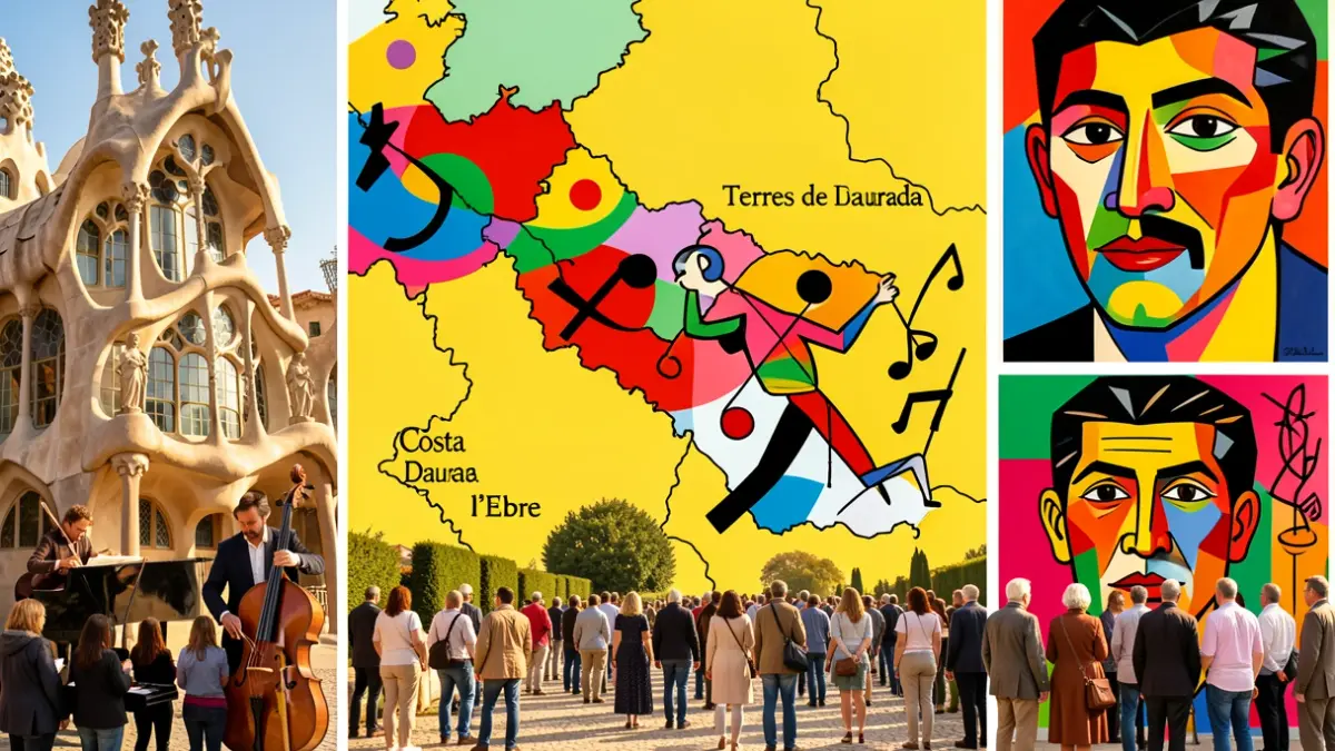 Imatge genèrica que representa els quatre genis culturals i el territori.