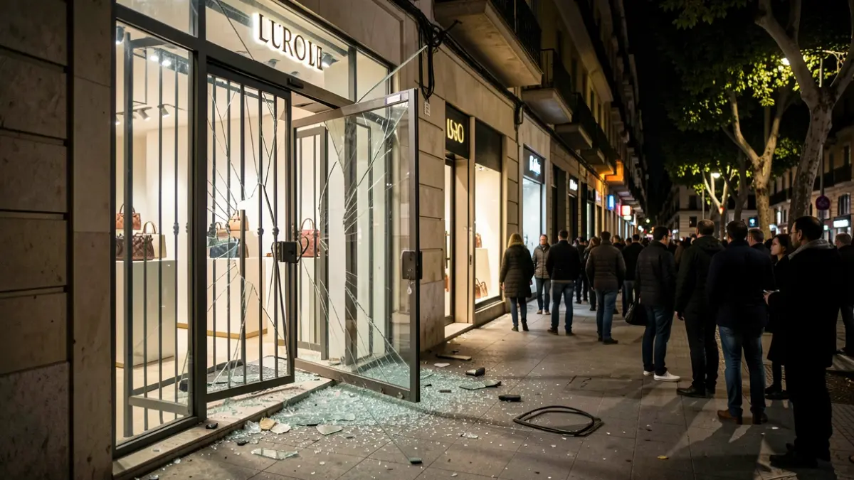 Generic image of a forced robbery at a commercial establishment.