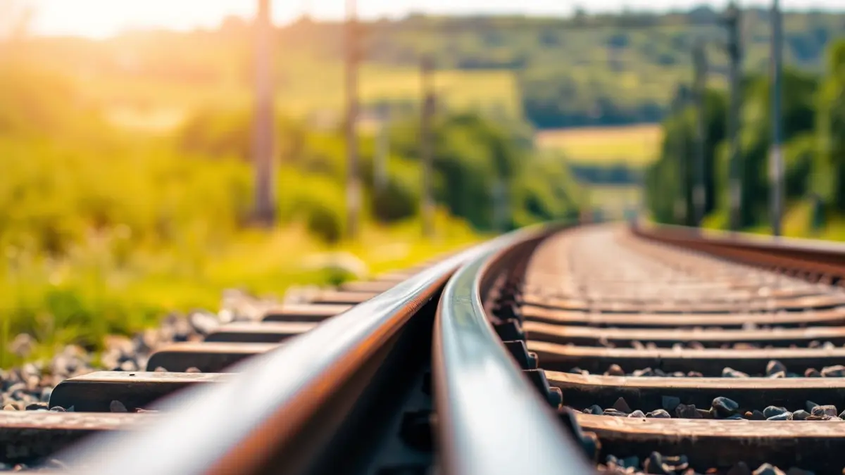 Generic image of a train track with green landscape in the background, symbolizing service recovery.