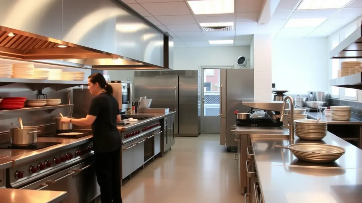 Imatge genèrica d'una cuina professional moderna per a formació gastronòmica.