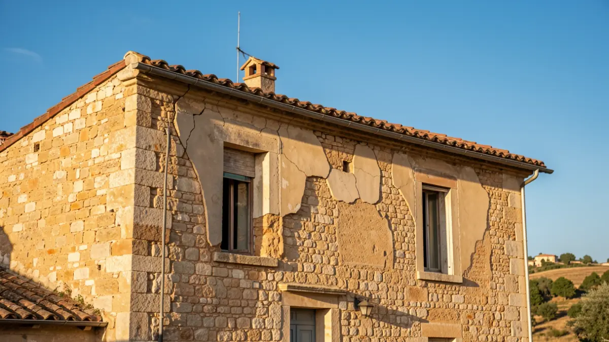 Imatge genèrica d'un edifici històric amb signes de deteriorament.