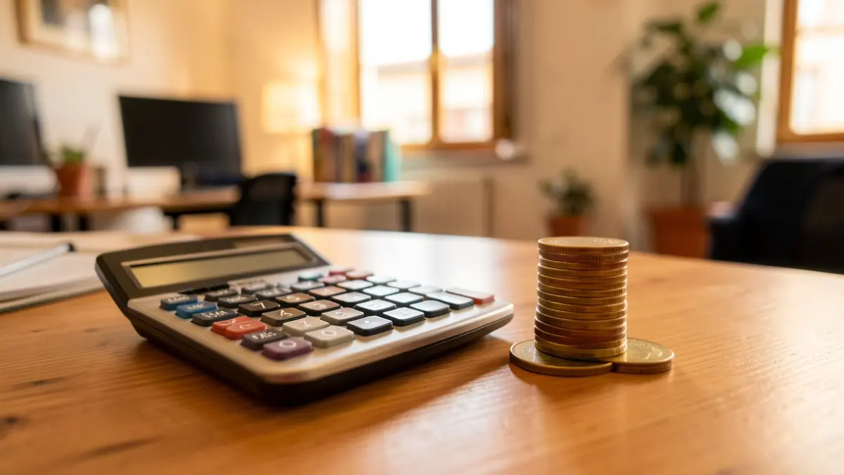 Generic image of money and calculators on a table.