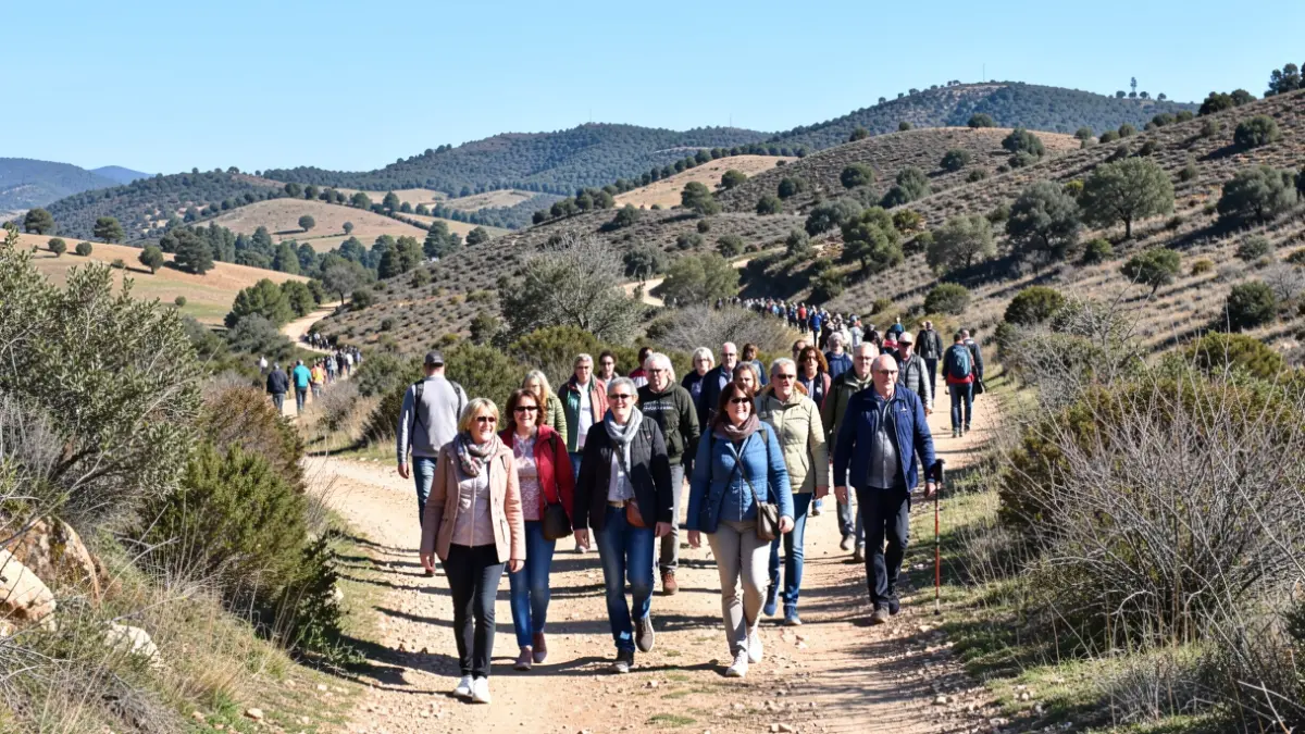 Imatge genèrica de persones caminant per un sender rural a Catalunya.