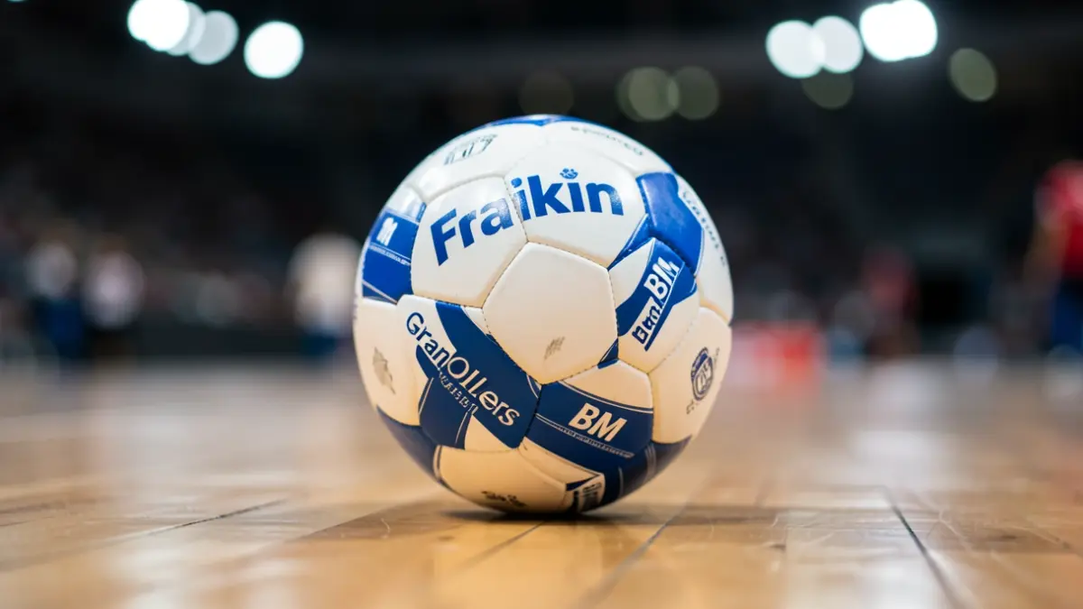 Pilota d'handbol amb els colors del Fraikin BM Granollers.