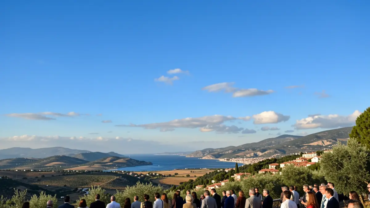 Imatge genèrica del cel clar sobre un paisatge mediterrani.