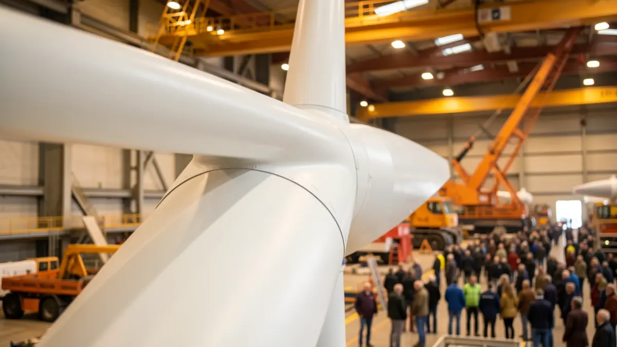 Generic image of an offshore wind turbine component being manufactured in an industrial port.