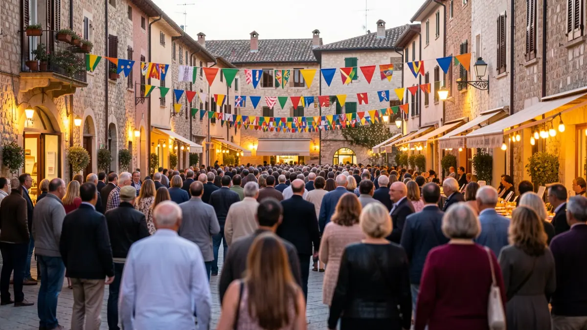 Imatge genèrica d'una festa popular amb gent i llums.