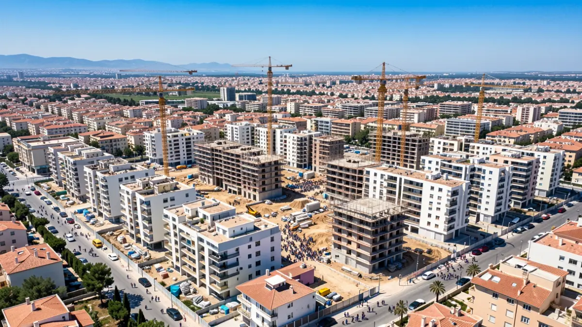 Generic image of housing construction in the city.