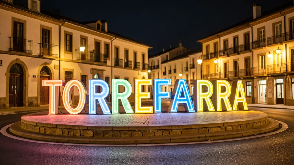 Imatge genèrica de les noves lletres decoratives a les rotondes de Torrefarrera.