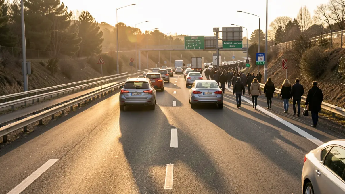 Generic image of the AP-7 highway with expected traffic.