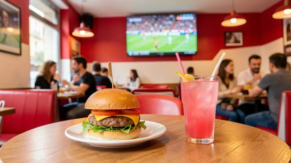 Generic image of a new food establishment with a sports atmosphere.