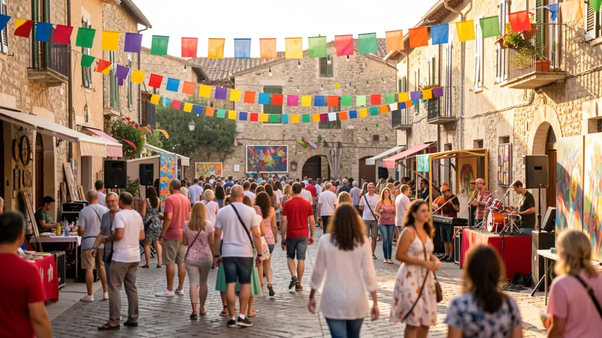 Generic image of a street cultural festival featuring dance, music, and poetry.