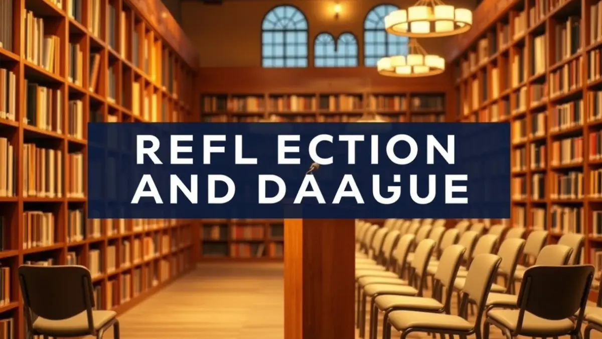 Imatge genèrica d'un espai de reflexió cultural amb llibres i un micròfon.