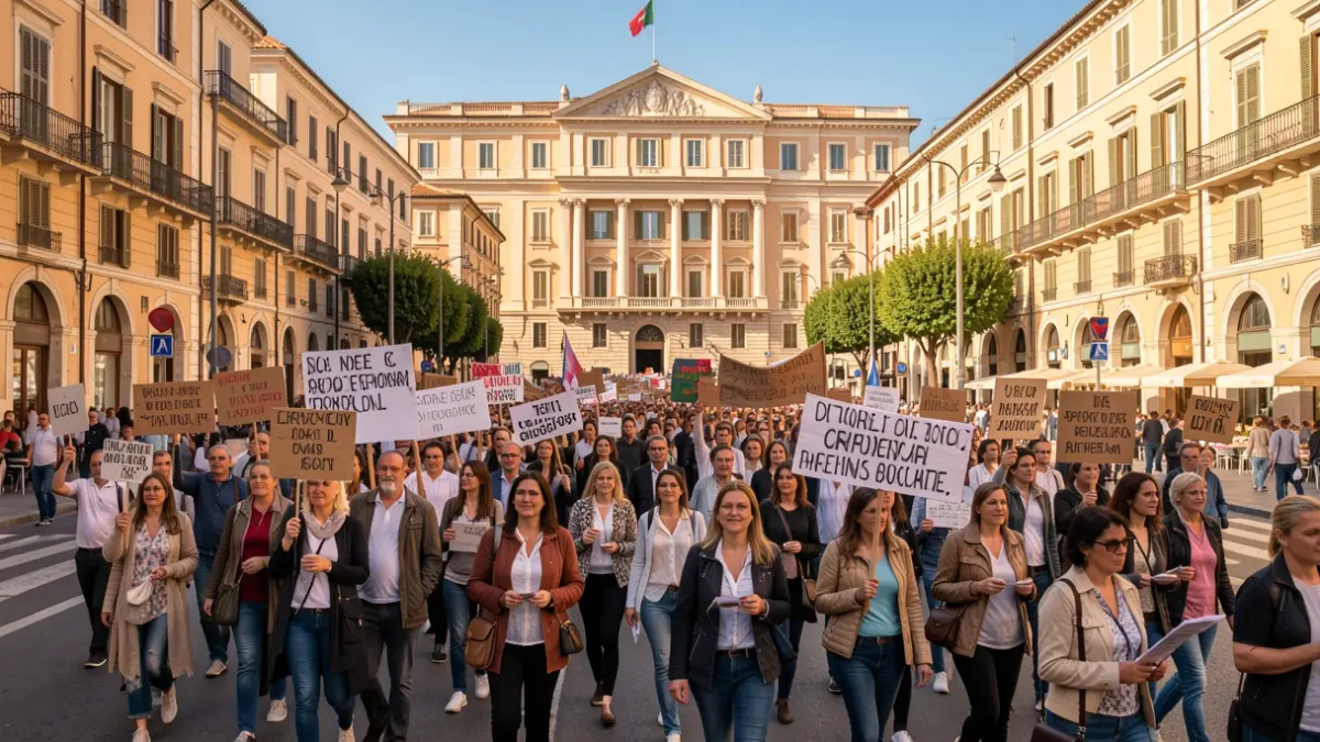 Manifestación de profesores en Tarragona.
