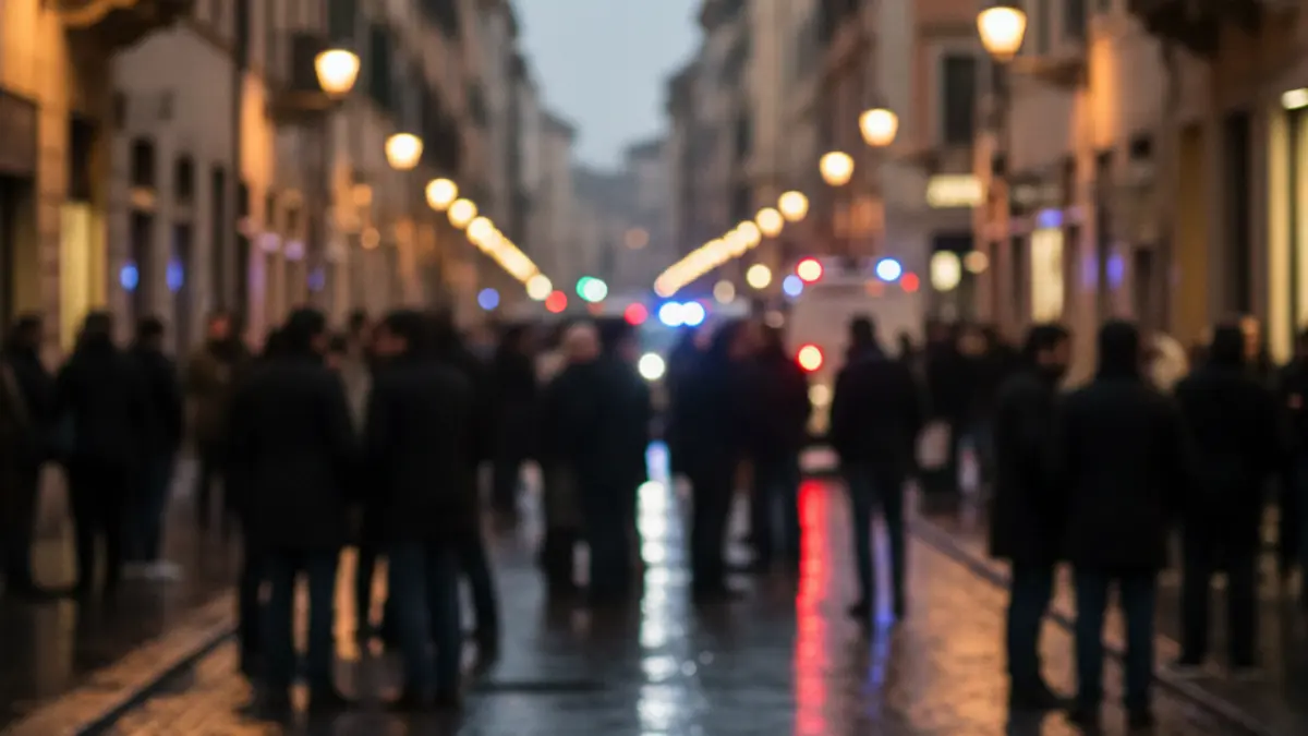 Generic image of a road with emergency lights reflecting on wet asphalt, indicating a traffic disruption.