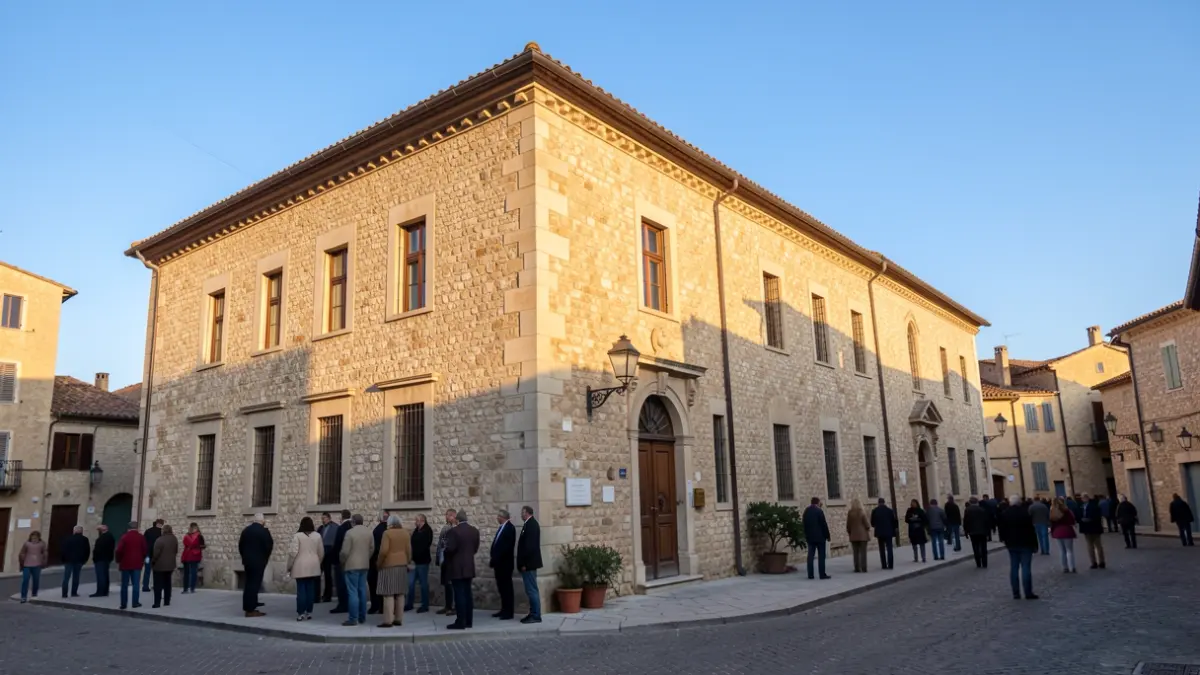 Façana d'un centre educatiu històric a Valls.