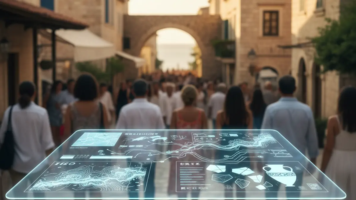 Image representing the union of heritage and technology for cultural promotion.