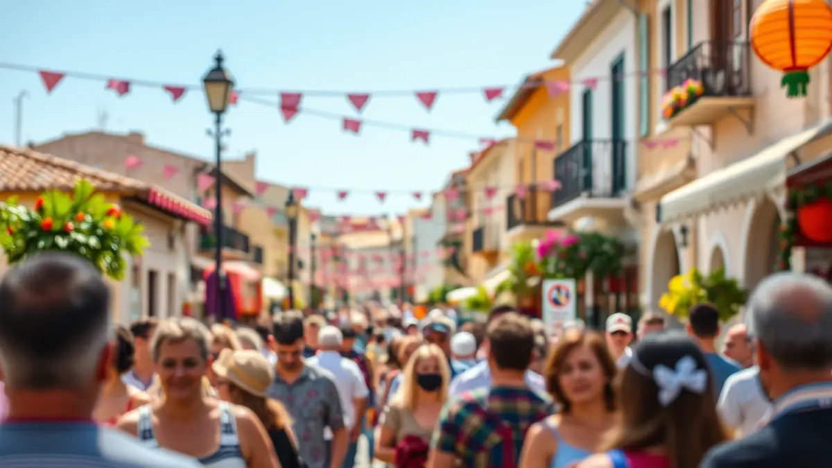 Imatge genèrica d'una festa popular en un carrer mediterrani.