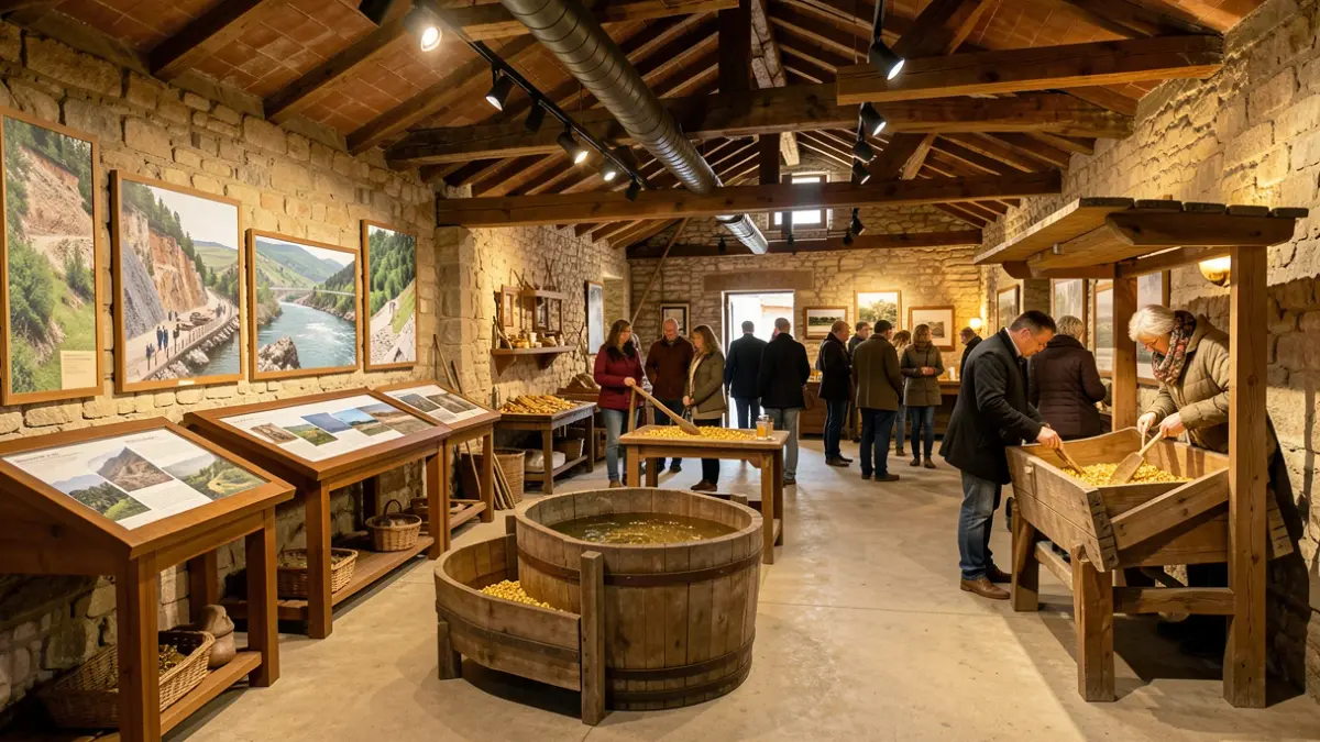 Interior del Centro de Interpretación del Oro de Balaguer con exposiciones y talleres.
