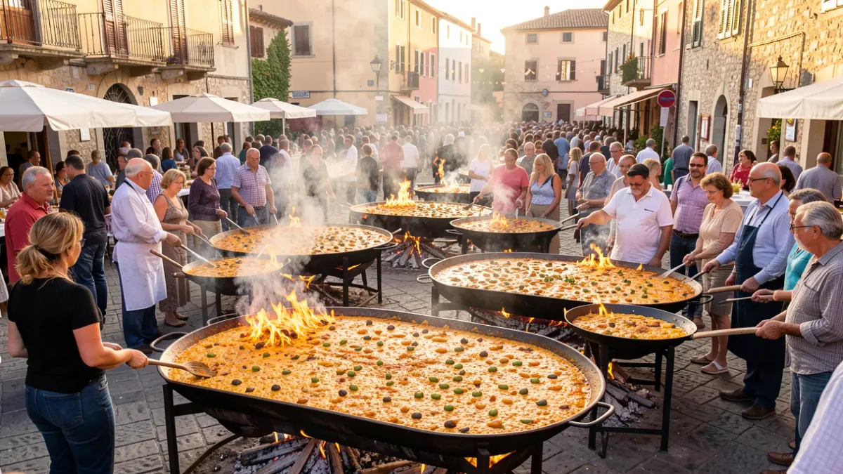 Imatge genèrica d'un concurs de cuina a l'aire lliure durant una festa popular.