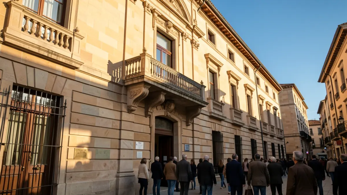 Imagen genérica de un edificio administrativo con arquitectura mediterránea.