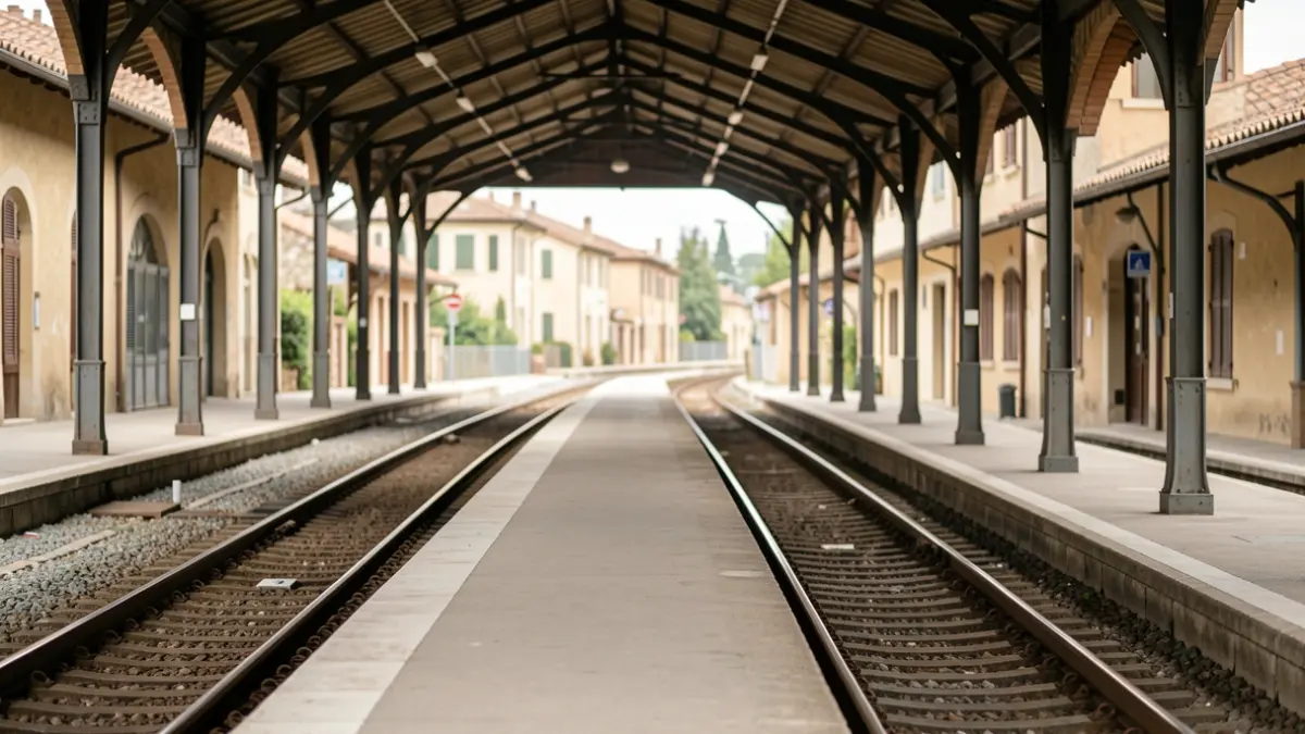 Imatge genèrica d'una andana de tren buida.